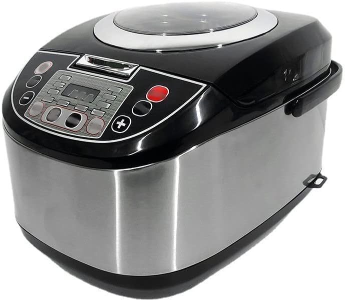 5L炊飯器-米、スープ、シチュー、オートミールを調理するための多機能の取り外し可能な焦げ付き防止ポット、4〜5人に適しています (ブラック)