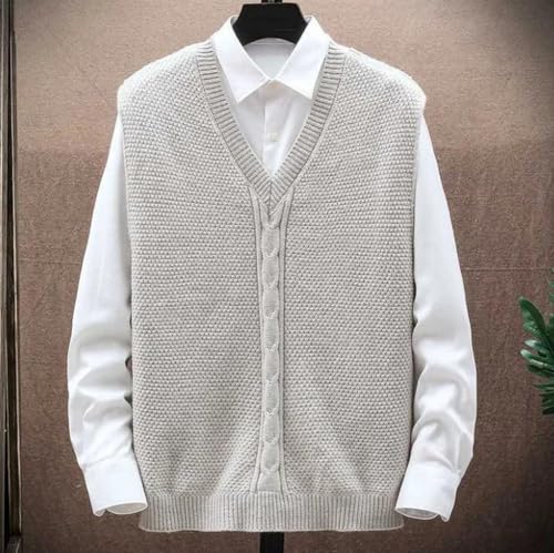 Men’S Y2k Streetwear V-Neck Knit Vest Lightweight Baggy Sleeveless Pullover Top2
