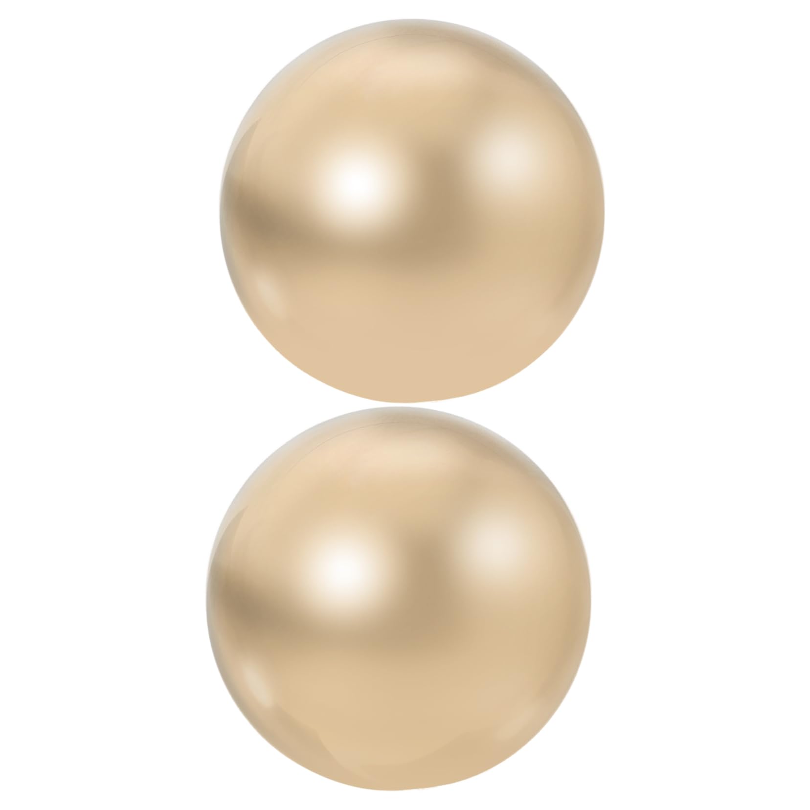2 Bolas de Masaje de Latón Dorado para Ejercicio de Manos, Balones de Metal Lisos para Fitness y Relajación, Ideales para Terapia y Decoración