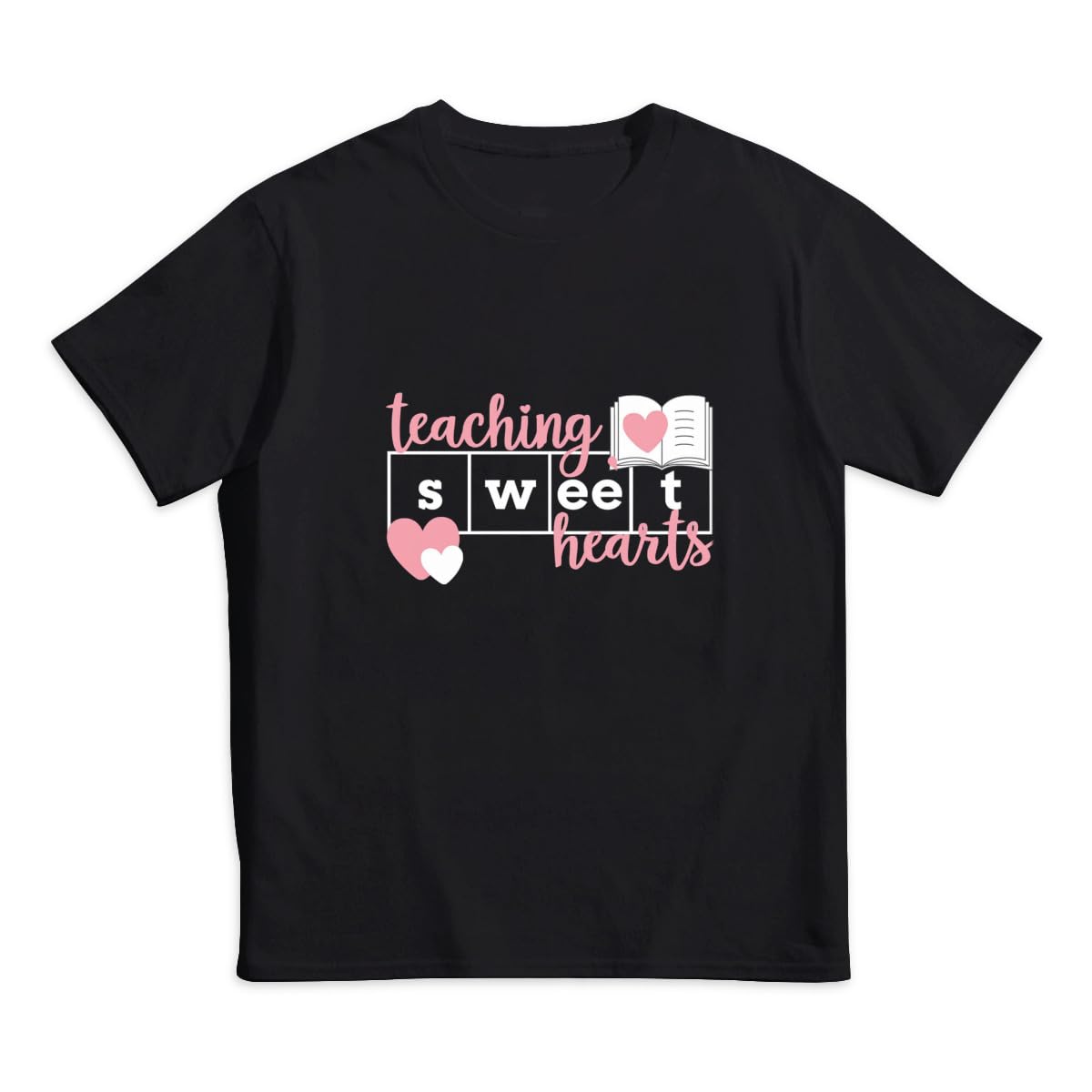 GERCASE Reading Teacher Teaching Sweethearts Science of Reading Kids' 100% Cotton T-Shirt - Soft Tee for Boys & Girls