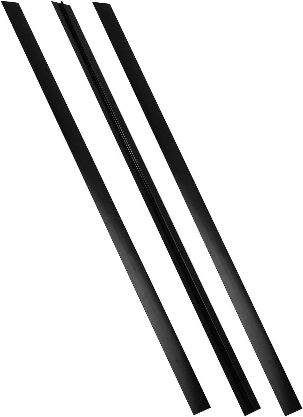 3 Pcs 4.2 ft x 1.6 in Aluminum T-Molding Floor Transition Strips, Flat Divider for Joining Gaps of Laminate Planks Tile, Versatile Trim for Door Thresholds, Matte Black Threshold Strip