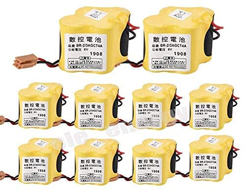 10 piezas BR 2/3AGCT4A 6V PLC batería de repuesto para FANUC Controls A98L 0031 0025 CNC Mahine