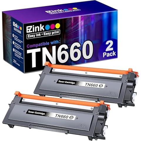 E-Z Ink Compatible Toner Cartridge Replacement for Brother TN660 TN-660 TN 660 TN630 Compatible with HL-L2300D HL-L2380DW HL-L2320D DCP-L2540DW MFC-L2700DW MFC-L2685DW Printer (2 Black) Cover