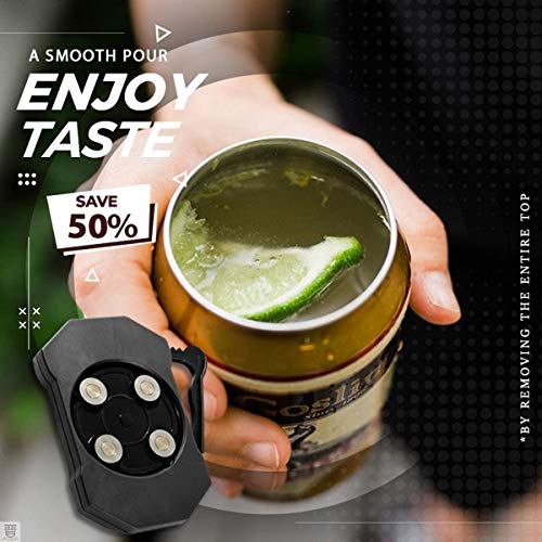 Abridor de latas em topless Abridor de garrafas, abridor de latas Safe Cut, 2 Peças, abridor de lata