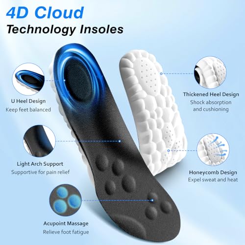 Image of Cloud-like Insole for Men and Women, 4D Soft Memory Foam Cushioning Insoles, Ultra Comfort with Arch Support for Foot Pain Relief, Orthopedic Insole for Walking and Standing All Day