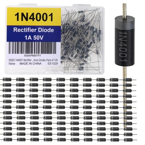 EEEEE 1N4001 Rectifier Diode (120pcs) 1A 1 AMP 50 Volt 50V IN4001 4001 Electronic Silicon Diodes