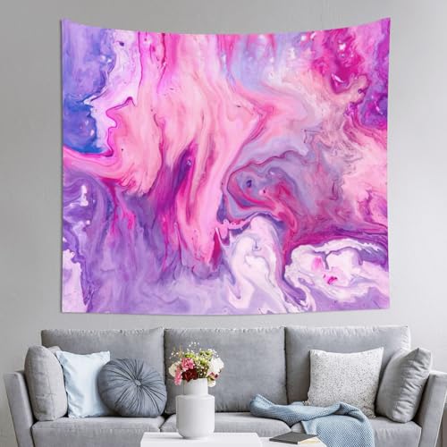 Tapisserie marbre violet coloré grande taille 152x130 pour déco murale de chambre
