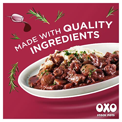 OXO Stock Pots Rich Flavoursome Blend of Red Wine, 4 x 20 g (80 g)