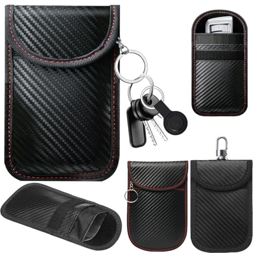 Faraday Pouch for car Keys Signal Blocker Mini 3 Pack Blocking Faraday Pouch Protection for Keyless Fobs - Works with Remote Entry Keys