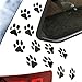 Finest Folia 12er Set Hundepfoten je 6x6 cm Pfoten Pfötchen Hund Katze Aufkleber Sticker für Auto Motorrad Wand Laptop Möbel (K015 Schwarz Matt)