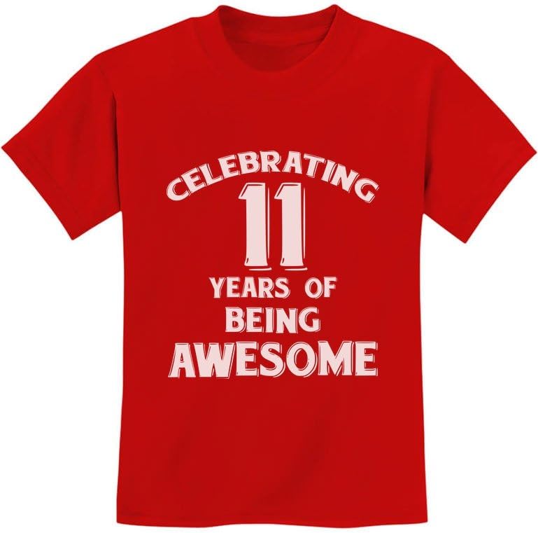 Tstars 11 Years of Being Awesome 11th Birthday Shirt Boys Girls Youth Kids T-Shirt
