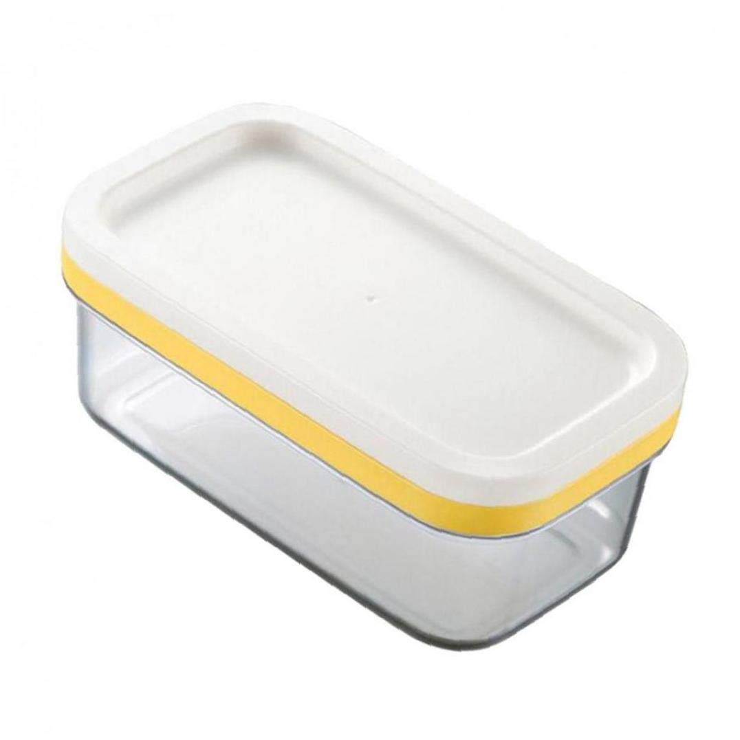 Butter Dish Butter Keeper with Sealed Lid and Cutter Slicer for Easy Cutting and Storage, Butter Box Cheese Keeper for Refrigerate, 2 in 1 Clear Butter Container