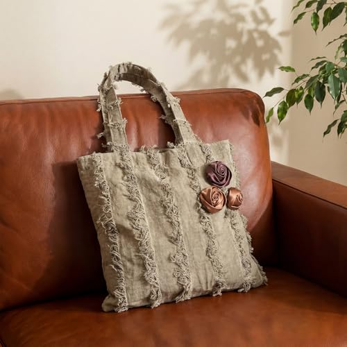 Bolso Boho para mujer rosa vintage con tassel miniatura 5