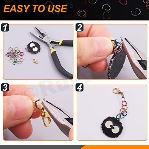 Rustark 2881Pcs 24 Colors 5Mm Open Jump Rings Assortment Kit With Jewelry Pliers Aluminum Colored Jump Rings For Earring Bracelet Choker Necklace Pendants Diy Jewelry Making #TOP4