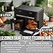 Steinborg® XXL Heißluftfritteuse Dual Zone 14 Liter (8L + 6L) Air Fryer 1700W mit 2 Kammern & 2 unabhängigen Garzonen, Digital Display 10 Programme 60–200°C ohne Öl frittieren Spülmaschinenfester Korb