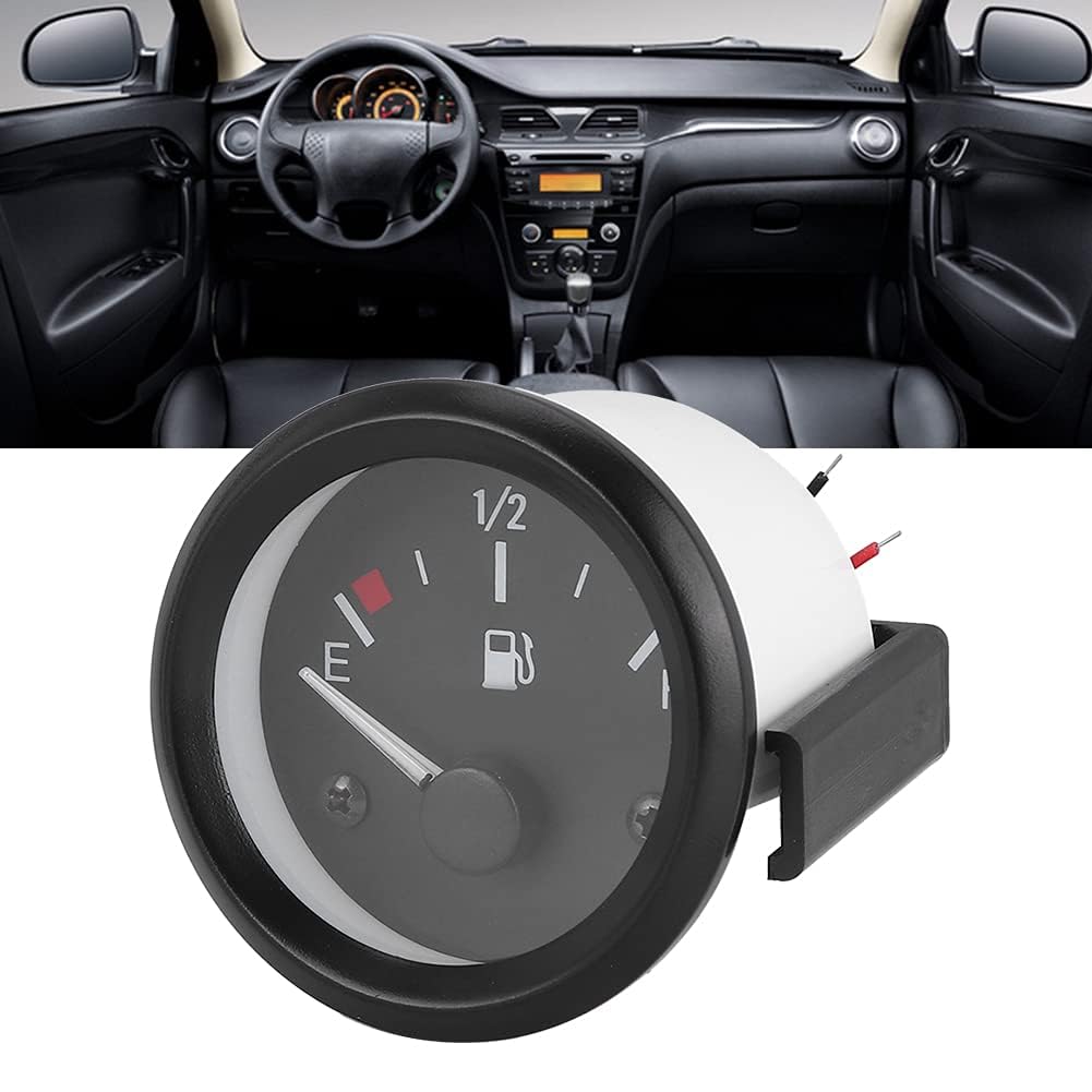 Misuratore Carburante Aramox, Misuratore Carburante 2 Pollici con Indicatore Puntatore Sensore Livello Carburante Parti Universali 12V