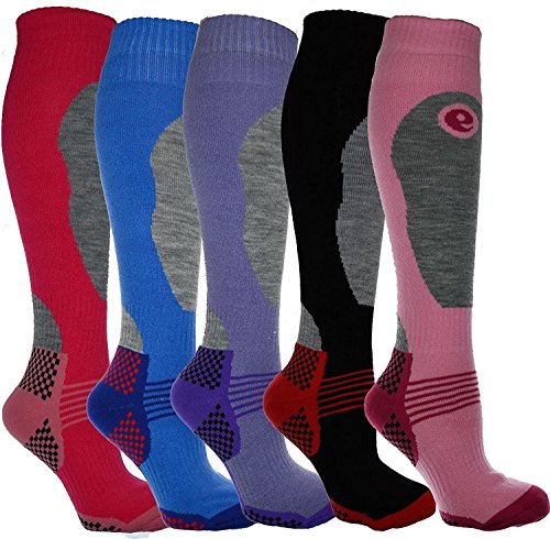 Ladies Ski and Snowboard Thermal Socks, UK 4-7