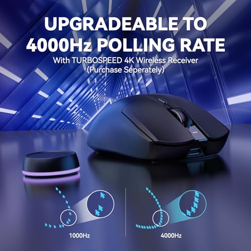 Image of ATTACK SHARK AJ139 G Pro Gaming Mouse USB Receiver up to 26000DPI 6 Programmable Button Ergonomic Symmetric for PS4 Xbox PC Mac Gamer(Black)