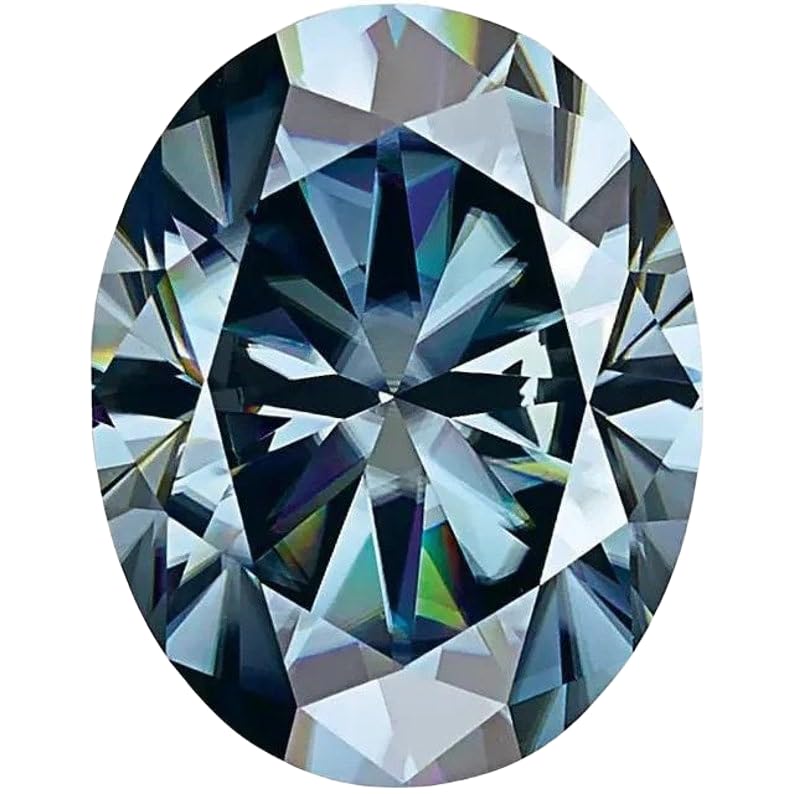 Moissanite ovale 6x4mm pour création de bijoux DIY GH_NAT_10810