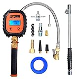 HamWoo Digital Tire Inflator with 250 PSI Gauge,Air Compressor with LCD Display and LED Work Light,...