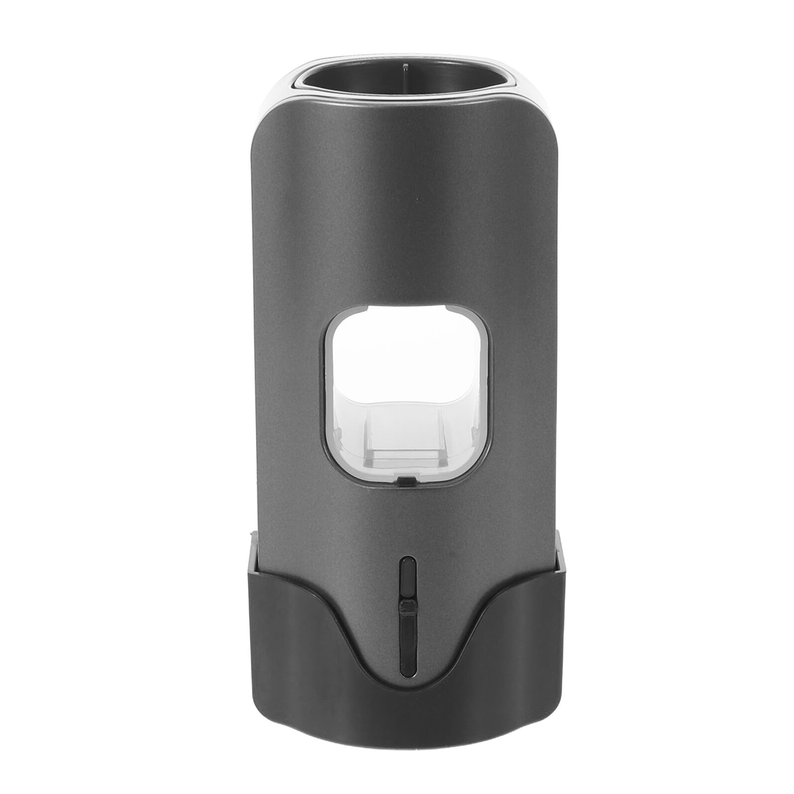 Dispenser Dentifricio Automatico senza Fori con Sensore Touchless, Porta Spazzolini Bagno in Plastico Nero, 3 Livelli di Regolazione e 2 Scomparti, per Hotel e Affittuari