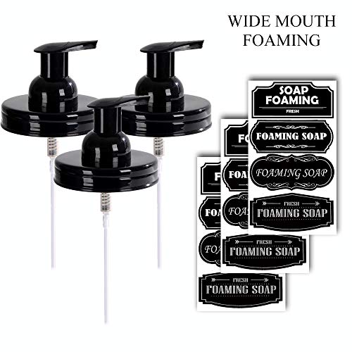 Elwiya [Wide Mouth] Rustic/Farmhouse Mason Jar Foaming Soap Dispenser Lid and Pump Rust