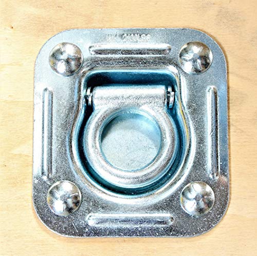 Pack Of 8 - Recessed Tie Down Anchor With 3Mm Thick Backer Plate And Carriage Bolts Included (6,000 Lb. Capacity) #TOP5