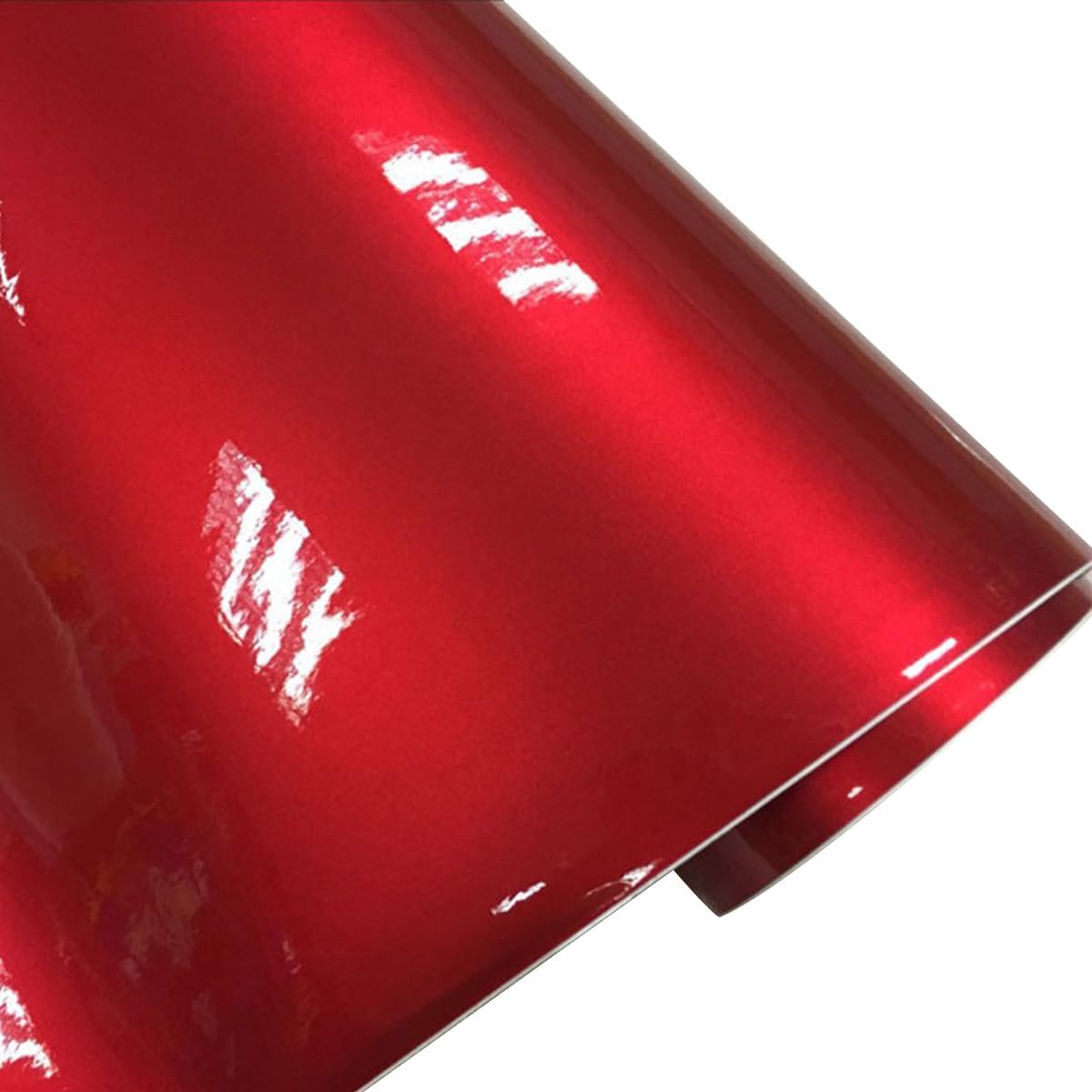 Car Vinyl Wrap Roll 19.68"x59.84" Glitter Automotive Metallic Stickers Air Bubble Free Paint Protection Film for Interior & Exterior (Red)