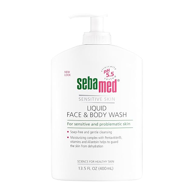 SEBAMED Paraben-Free Liquid Face and Body Wash with Pump pH 5 5 Dermatologist Recommended Mild Hydrating Cleanser for