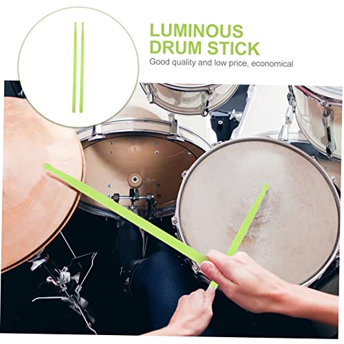 Baquetas luminosas BESPORTBLE, 2 paquetes (4 unidades), verde fluorescente, para batería, ideales para conciertos, fiestas y jam sessions miniatura 4