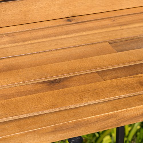 Christopher Knight Home Caribbean Outdoor Acacia Wood Balcony Bar Table, Natural Stained by Christopher Knight Home - Used condition - Image 4