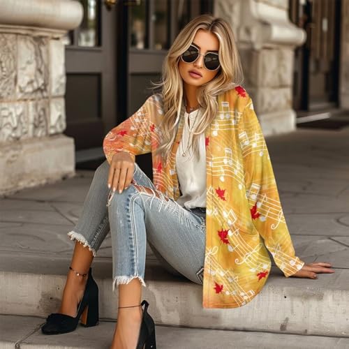 Image of Biyejit Women's Long Sleeve Open Front Cardigan Casual Loose Lightweight Cardigans with Pockets Drape Cardigan