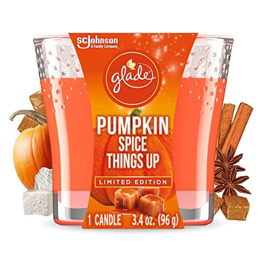 Glade Candle Jar, Air Freshener, Pumpkin Spice Things Up, 3.4 Oz