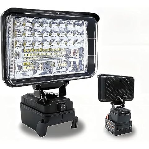 TEETOK LED Work Lights for Milwaukee 18V Battery, 60W 4500LM Job Site Light with Low Voltage Protection & 2×USB Charging Port Outdoor Camping Construction AND Emergency Lighting Cover