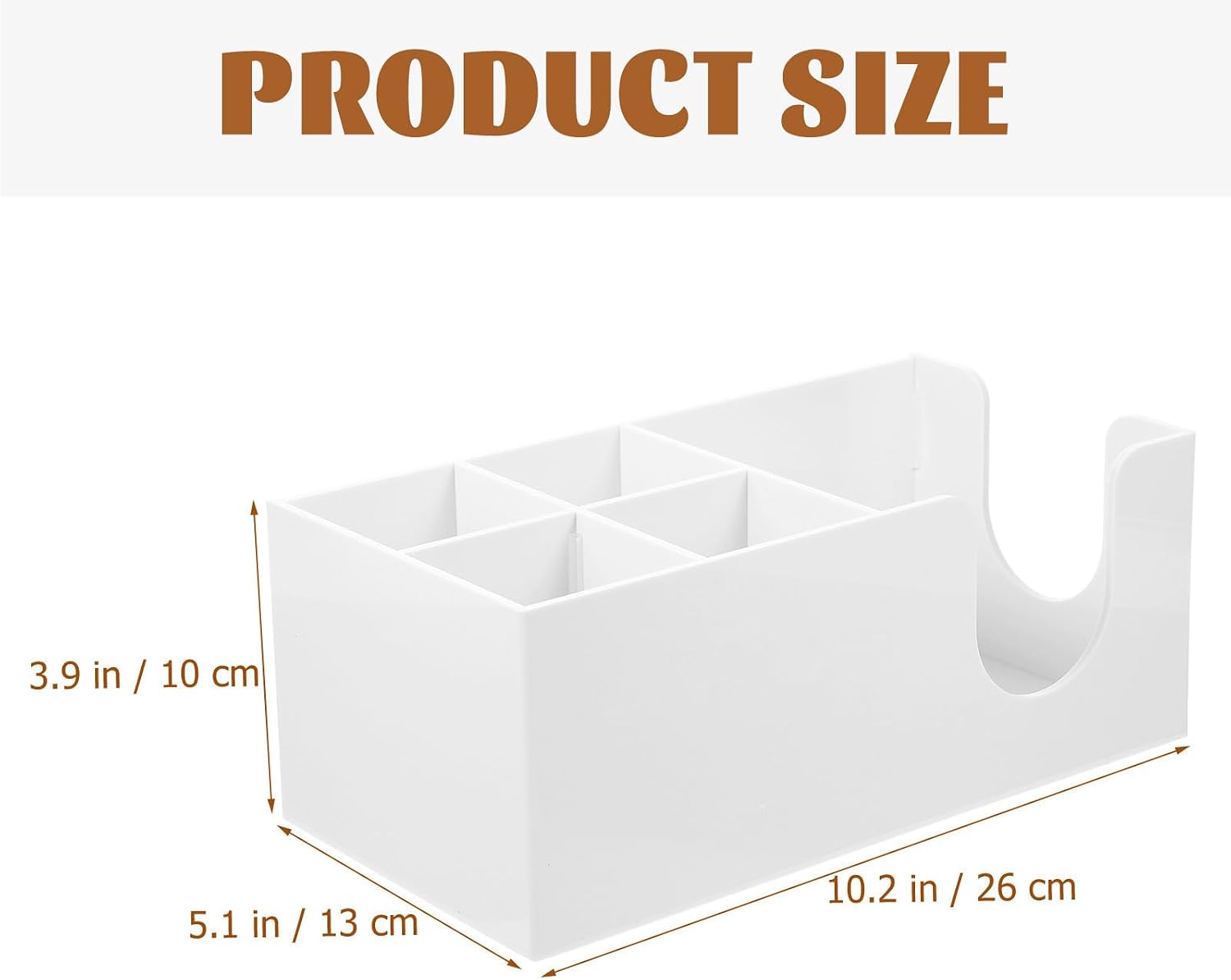 Acrylic Five Compartment Coffee Station Organizer for Countertops