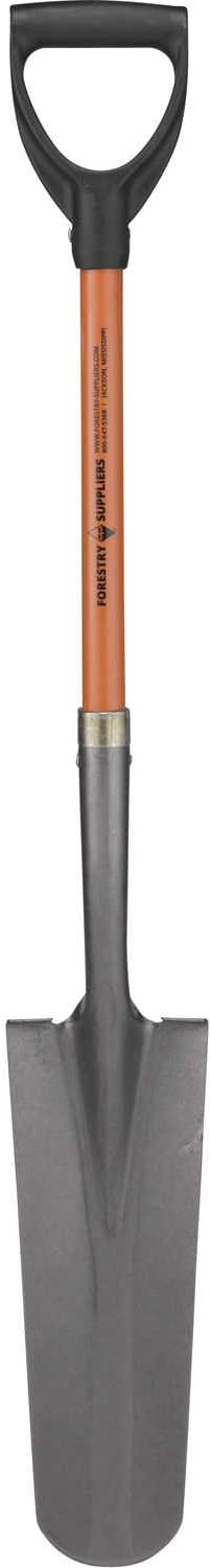 Forestry Suppliers Hollow Back Drain Spade/Sharp Shooter Shovel, 16" Blade, 28" D-Handle