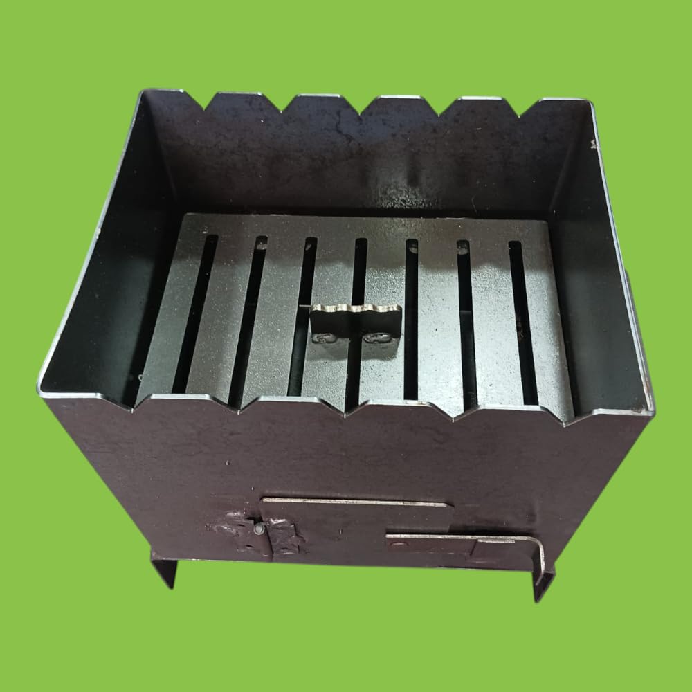 Kiruba Stores BBQ Charcoal Stove – 8×10 Inch Heavy Duty 7.5kg Stove | Laser Cut Finish | Ideal for BBQ, Tandoor, Outdoor Cooking & Grilling-image-47