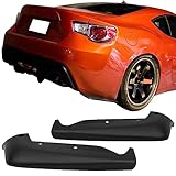 IKON MOTORSPORTS, Rear Bumper Lip Compatible with 2013-2016 Scion FR-S & 2013-2020 Subaru BRZ & 2012-2016 Toyota 86, CS Style Unpainted Black PU Rear Diffuser Spoiler Splitter Valance Bottom Line