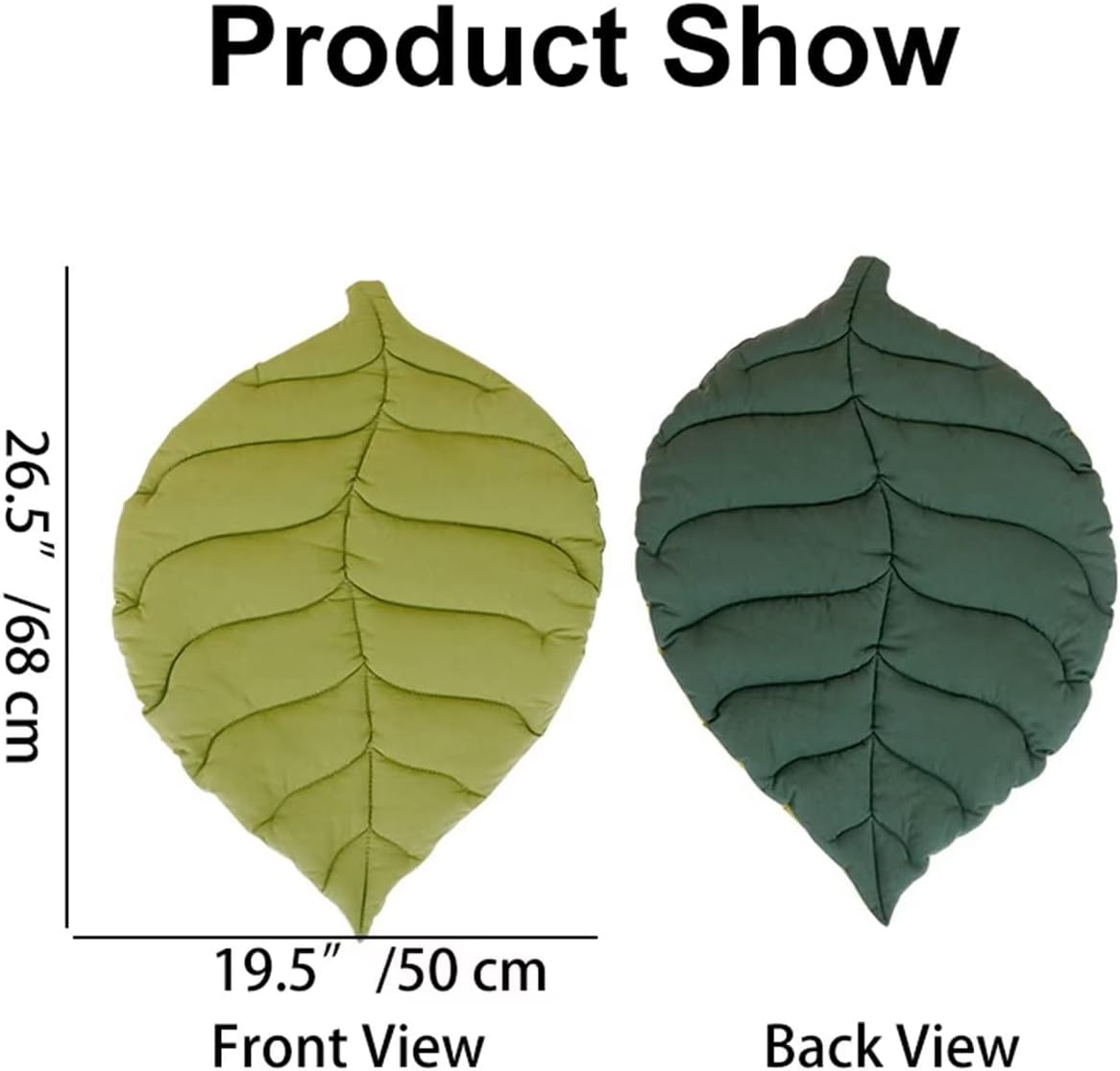 huraty 2 Pack Green Leaf Mattress for Pet Kennel Small Dogs Cats Double-Sided Floor Cushion Pad Washable Pet Bed Mat 19.5x26.5