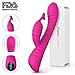 Soft Silicone Waterproof Rechargeable Rabbit Vibrator Dildo Sex Toy for Women, Oopsix Personal Massagers G Spot Vibrator Adult Toys for Couples with 9 Speed Vibration Led Lights