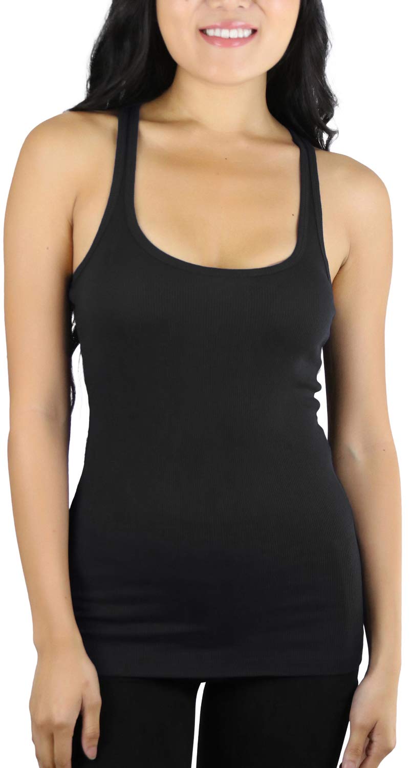 Tobeinstylewomens Essential Ribbed Racerback Versatile Layering
