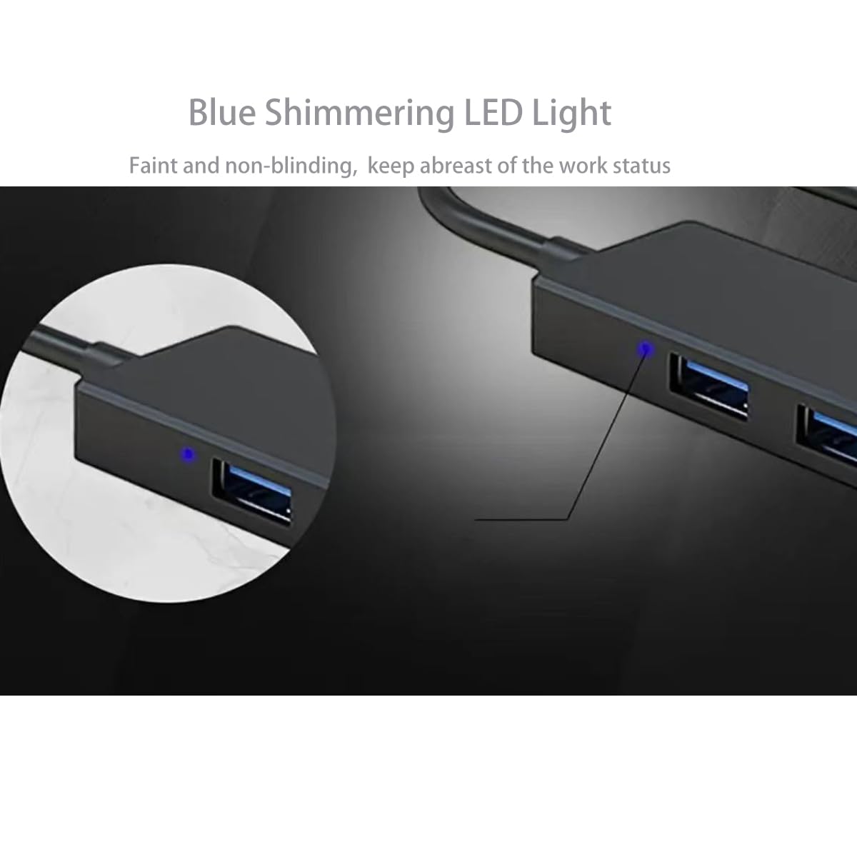 4-portowy koncentrator USB 3.0, ultracienki koncentrator danych USB, do MacBooka, Mac Pro, Mac Mini, iMac, Surface Pro, XPS, PC, pendrive, mobilnego dysku twardego (U1 0,2 m)