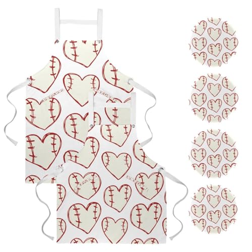 Lot de 2 tabliers de cuisine avec poches et broches pour restaurant et bistrot