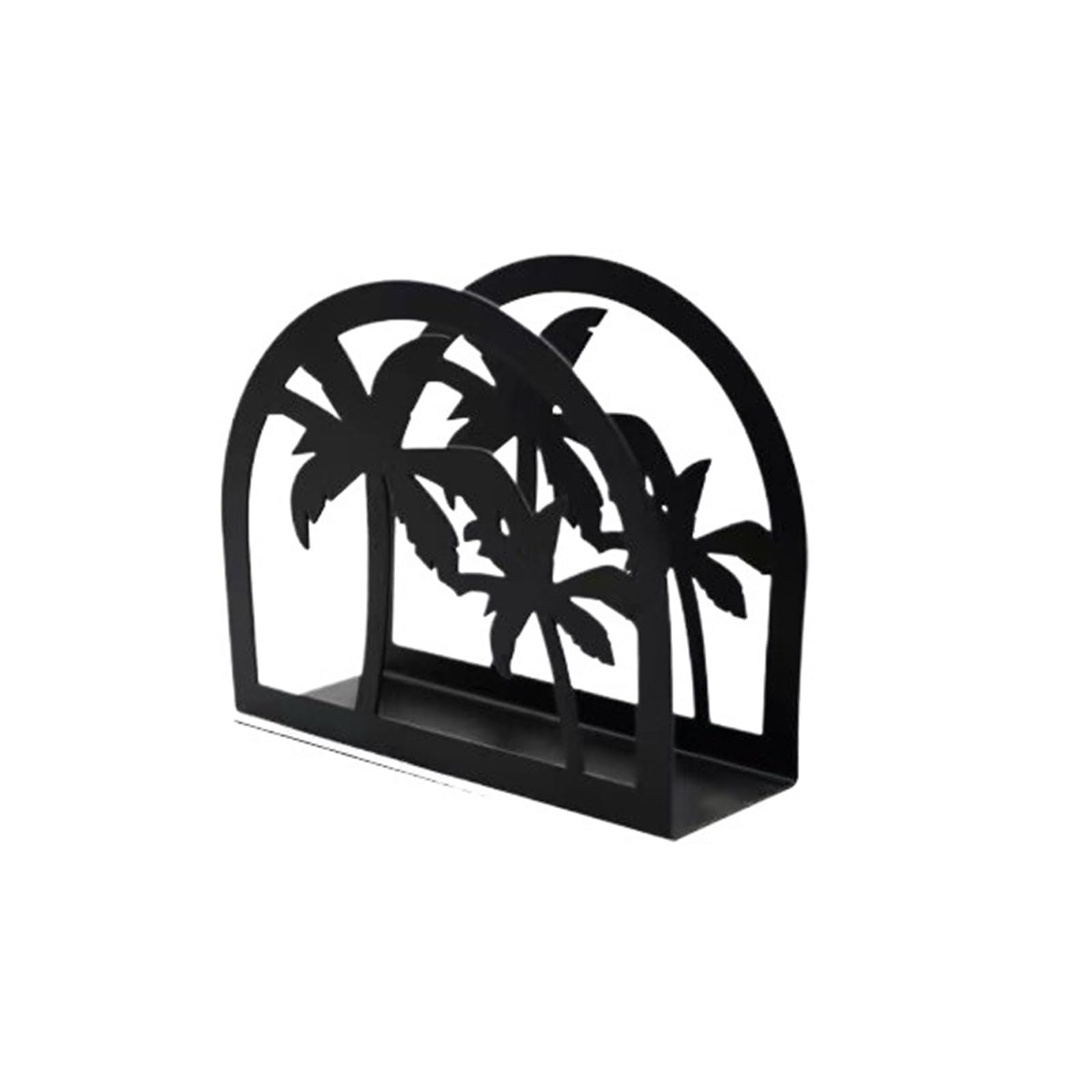 Napkin Holder Black Creative Premium Napkin Holder, Openwork Design, Iron Metal Tissue for Hotels and Restaurants(Black-10)