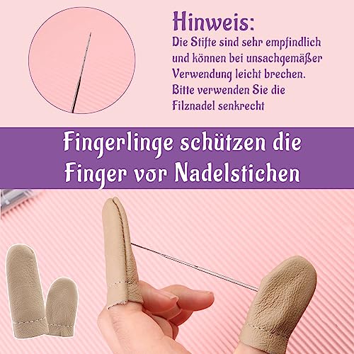 KAMAIKA 36-teiliges Nadelfilz-Set mit Holzgriff und 3 Nadelfilzgrößen – Bild 4