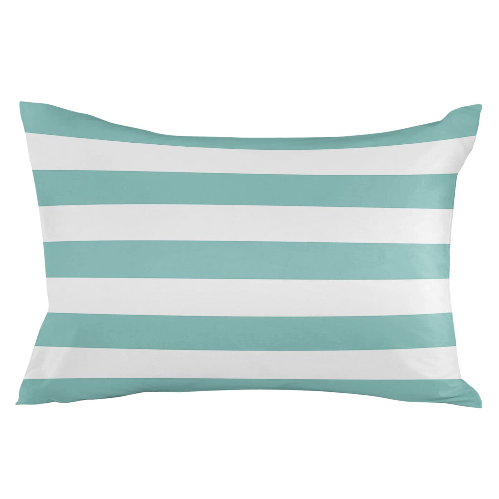 Lumbar Throw Pillow Covers 12x20 Outdoor Waterproof Pillow Covers for Patio Furniture Solid Striped Decorative Throw Pillow Cover Teal Blue Pillowcases Set of 2 Cushion Case for Sofa Couch Chair Home