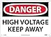 D443EB - Fiberglass - Voltage OSHA Danger Signs, Fiberglass, NMC - Each