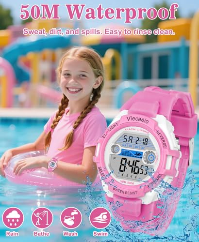 Image of Kids Digital Watch for Boys Girls, Waterproof LED Colorful Lights Sports Watch Suitable for 5-17 Years Old Teenagers (with Gift Box)