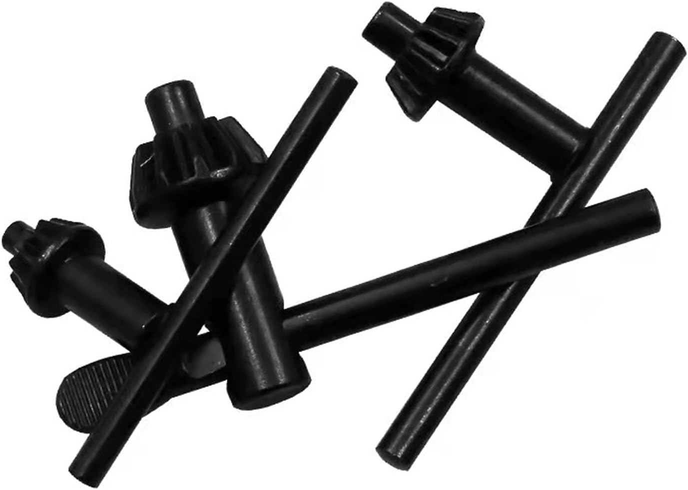 Drill Chuck Wrench, T-Handle Chuck Key, 6 Pcs, Chrome Vanadium Steel, Black, 0.3-4/0.6-6/1.5-10/3-16/1.5-13/5-20mm, Drill Press Replacement, Electric Drill Clamping Tool