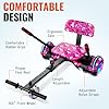 Scooter with Seat Attachment for Kids Adults, 6.5'' 8.5''Balancing Scooter with Bluetooth Speakers & Colorful LED Light with Kart #4